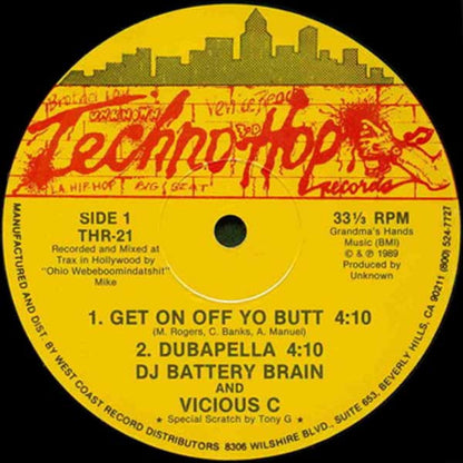 DJ Battery Brain & Vicious C : Get On Off Yo Butt (12")
