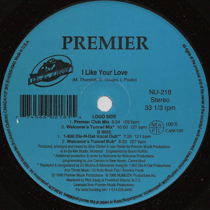 Premier (2) : I Like Your Love (12")