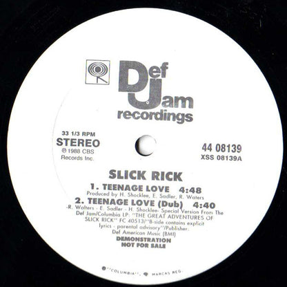Slick Rick : Teenage Love (12", Promo)
