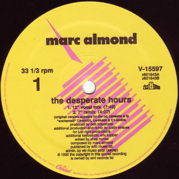 Marc Almond : The Desperate Hours (12", Single)