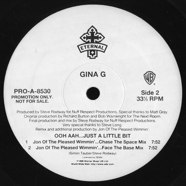 Gina G : Ooh Aah... Just A Little Bit (12", Promo)