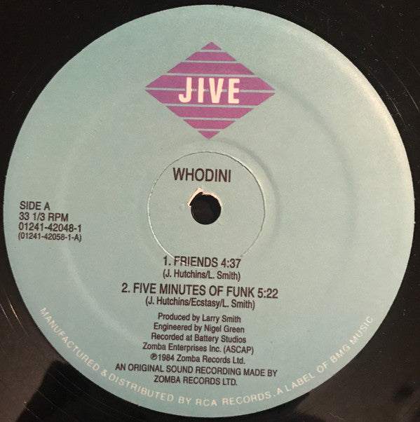 Whodini : Friends / Five Minutes Of Funk (12", RE)