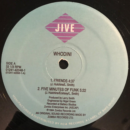 Whodini : Friends / Five Minutes Of Funk (12", RE)