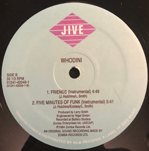 Whodini : Friends / Five Minutes Of Funk (12", RE)