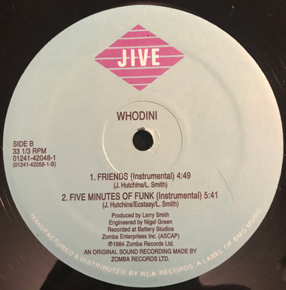 Whodini : Friends / Five Minutes Of Funk (12", RE)