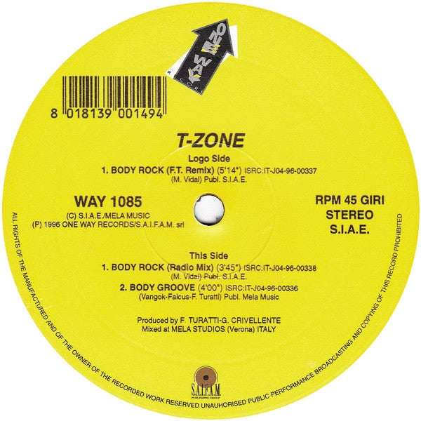 T-Zone : Body Rock (12")