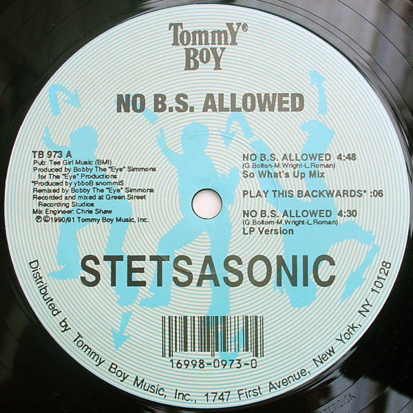 Stetsasonic : No B.S. Allowed / Uda Man (12")