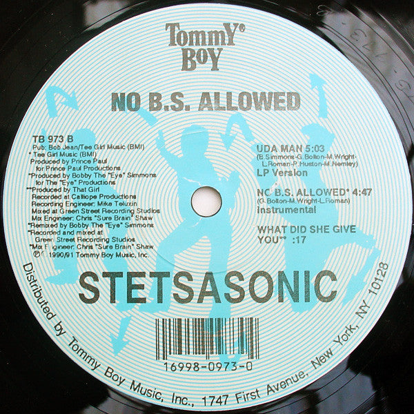 Stetsasonic : No B.S. Allowed / Uda Man (12")