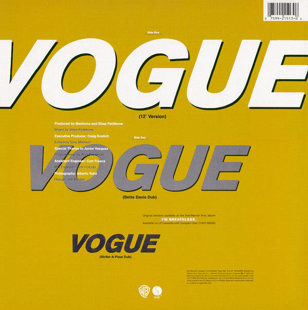 Madonna : Vogue (12", Maxi)