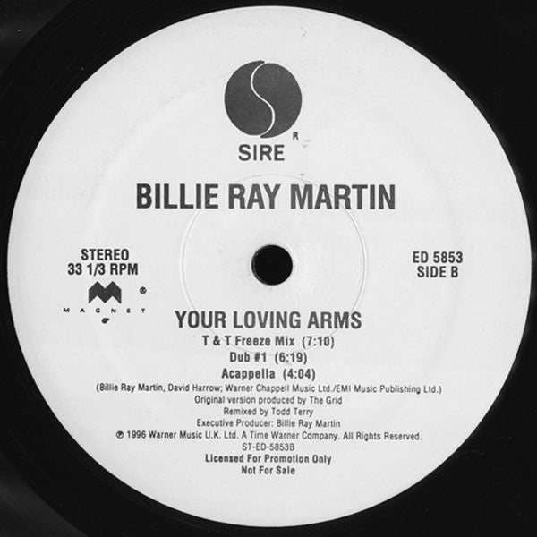 Billie Ray Martin : Your Loving Arms (Todd Terry '96 Club Remixes) (12", Promo)
