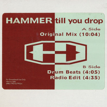 MC Hammer : Till You Drop Mix (12", Promo)