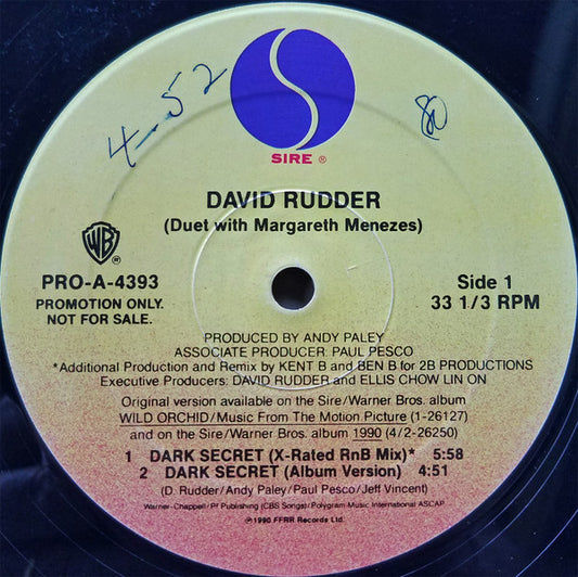 David Rudder Duet With Margareth Menezes : Dark Secret (12", Promo)