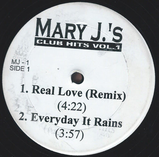 Mary J. Blige : Mary J.'s Club Hits Vol. 1 (12", Unofficial)