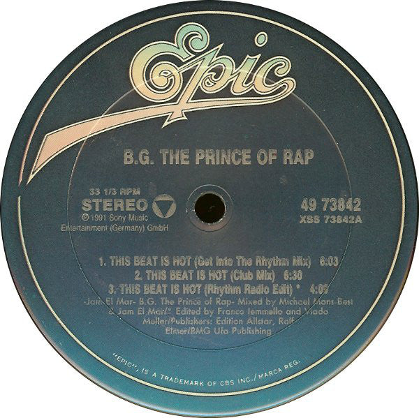 B.G. The Prince Of Rap : This Beat Is Hot (12")