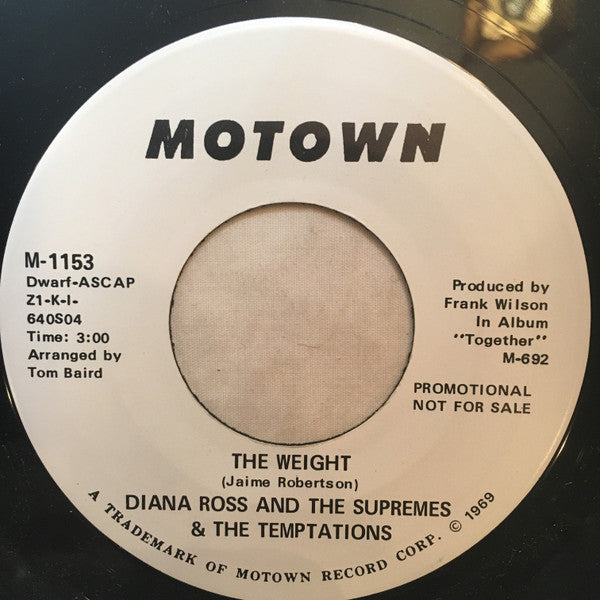 The Supremes And The Temptations : The Weight (7", Single, Promo)