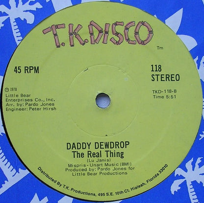 Daddy Dewdrop : Nanu, Nanu (I Wanna Funky Wich You) / The Real Thing (12")