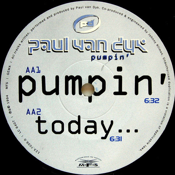 Paul van Dyk : Pump This Party / Pumpin' (12")