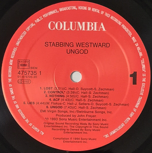 Stabbing Westward : Ungod (LP, Album)