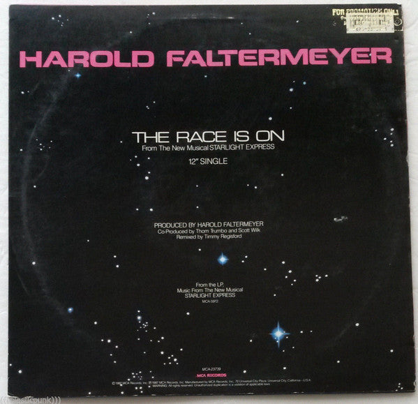 Harold Faltermeyer : The Race Is On (12")