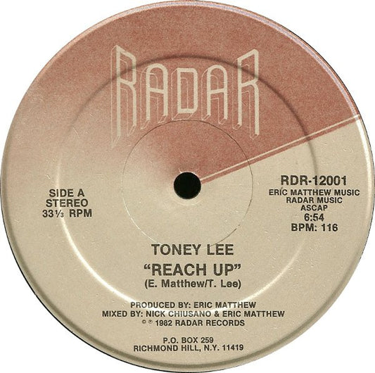 Toney Lee : Reach Up (12", Single)