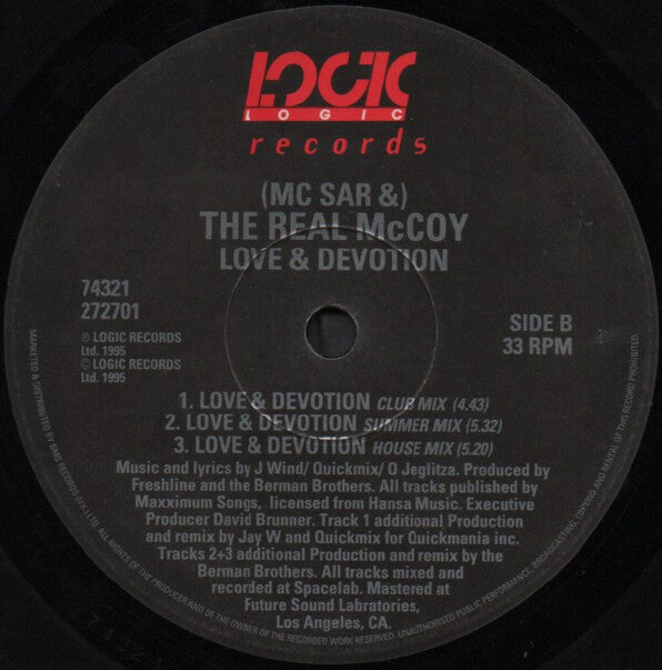 Real McCoy : Love & Devotion (12", Single)