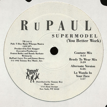 RuPaul : Supermodel (You Better Work) / House Of Love (12")