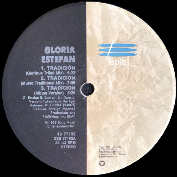 Gloria Estefan : Tradición (12", Single)