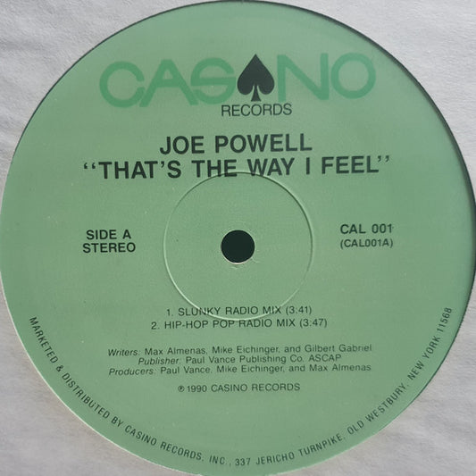 Joe Powell : That's The Way I Feel (12")