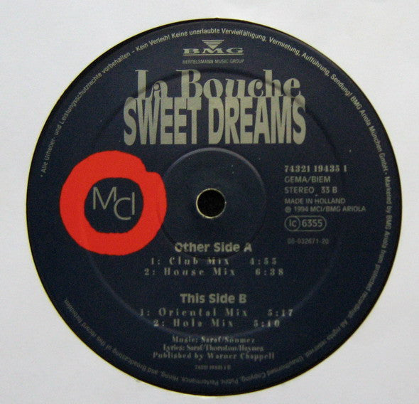 La Bouche : Sweet Dreams (Hola Hola Eh) (12")