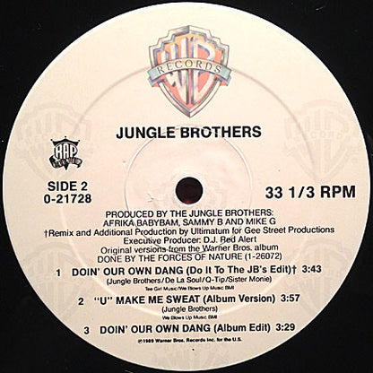 Jungle Brothers : Doin' Our Own Dang (12", Maxi)