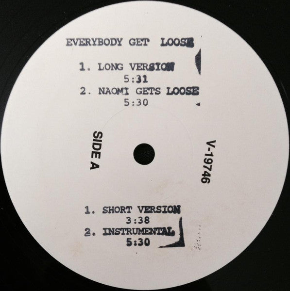 Vanilla Ice : Everybody Get Loose (12", Promo, W/Lbl)