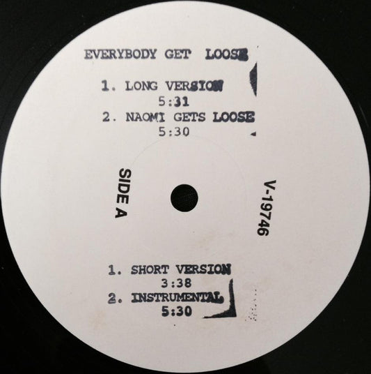 Vanilla Ice : Everybody Get Loose (12", Promo, W/Lbl)