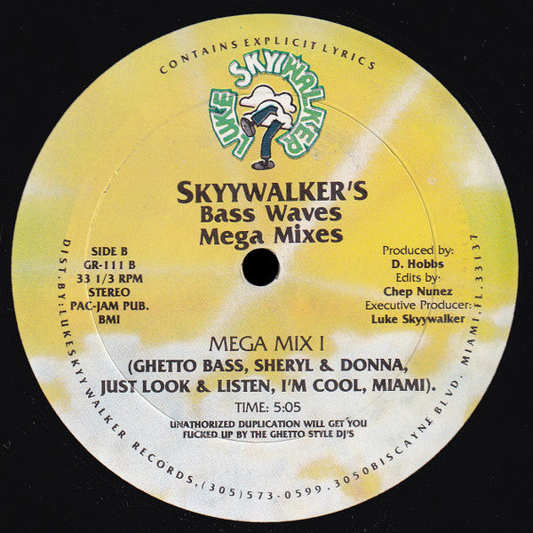 Luke Skyywalker : Skyywalker's Bass Waves Mega Mixes (12", Mixed)