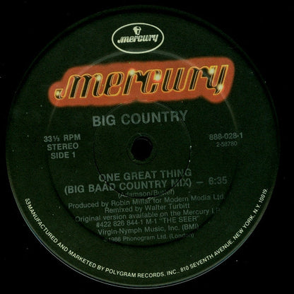 Big Country : One Great Thing (12")